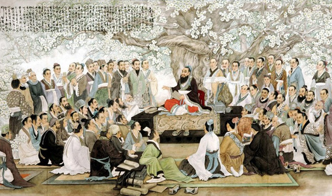 Tầng thứ cao của chữ Hiếu là dùng nhân đức giáo hóa , quy chính lòng người, khiến cho con người trở về với cái bản tính thiện lương vốn có. (Ảnh: tinhhoa.net)